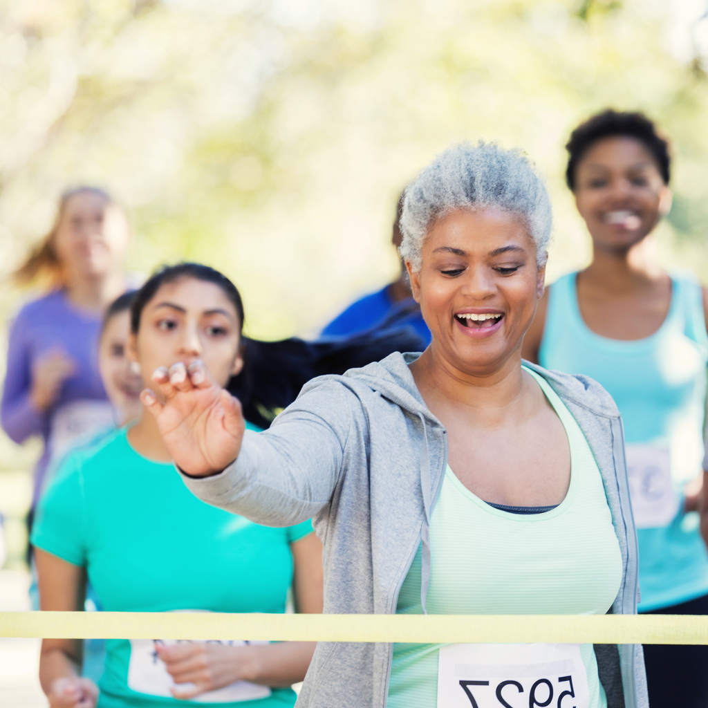 Fundraising research people running in a charity event